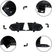 DURAFORCE Front Fog Lamp Cover For Cadillac XT5 2017-2019 Black New Driver+Passenger Side