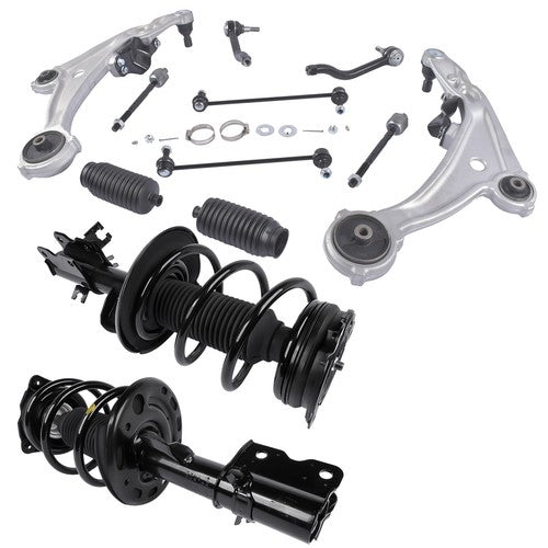 DURAFORCE 12x Front Struts w/ Spring Lower Control Arms Tierod For Nissan Altima 2007-2012