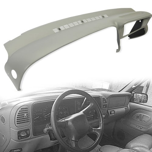 Molded Dash Cover Overlay for 1997-1999 2000 Chevy GMC SUVs C K1500 Suburban Grey