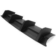 DURAFORCE For Dodge Challenger 2015-2023 Matte Black Rear Bumper Lip Diffuser Shark Fins