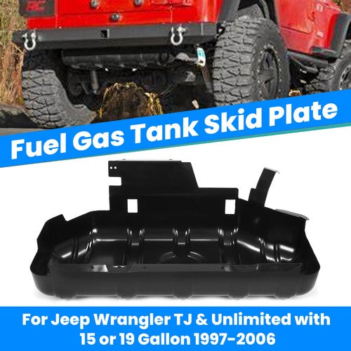 DURAFORCE Fuel Tank Skid Plate for 97 06 Jeep Wrangler TJ Unlimited with 15 or 19 Gallon