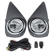 DURAFORCE Pair Fog Lights Assembly Wiring+Switch+Cover For 15-16 Toyota Yaris 8122002110