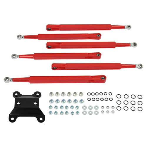 Red Boxed Rear Radius Arms for Can Am Maverick X3 2017 Plus 64 Inch Body Powder Coated