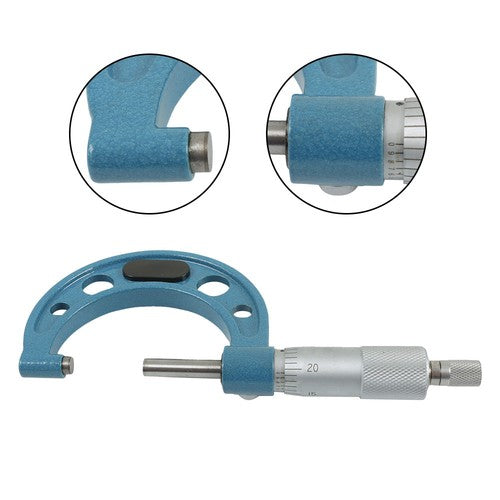 DURAFORCE 0-4"/0.0001" Premium Outside Micrometer Set Machinist Tool Precision Carbide Tip