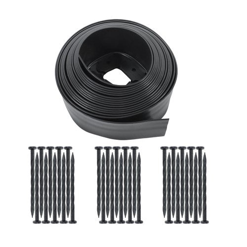DURAFORCE 1 Set No-Dig Garden Edge Lawn Border L-shaped Landscape Edging Border Kit 33 FT