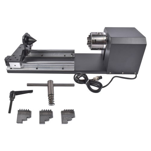 DURAFORCE Rotary Axis with 3-Jaw Chuck for 50W 60W 80W 100W 130W CO2 Engraver 4.2A 1.68V