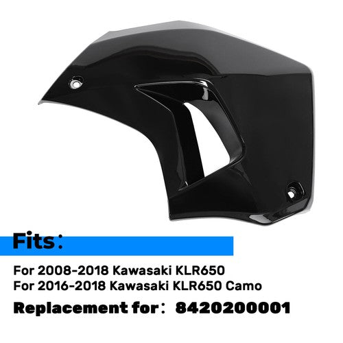 Right Side Radiator Shroud Black Painted for Kawasaki KLR650 Camo 2008-2018