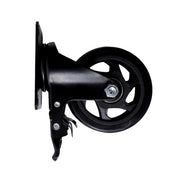 DURAFORCE 4 Inch Universal Heavy Duty Swivel Caster Wheels × 4 with Brakes Black