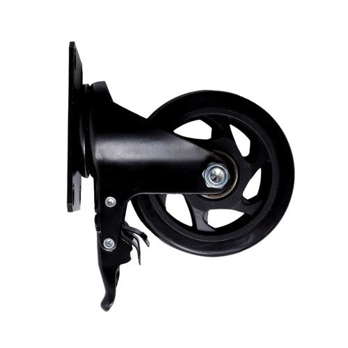 DURAFORCE 4 Inch Universal Heavy Duty Swivel Caster Wheels × 4 with Brakes Black