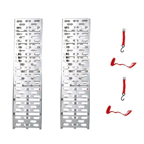 DURAFORCE 2*Aluminum Alloy Loading Ramp Arched For Motorcycle ATV UTV Truck Lawnmower New