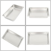 DURAFORCE Table Pans 6 Pack 4 Inch Deep Restaurant Steam Table Pans Without Lid Full Size