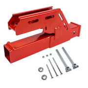 DURAFORCE Tractor Clamp on Trailer Hitch 2" Receiver Replace for most Tractor Bucket (Red)