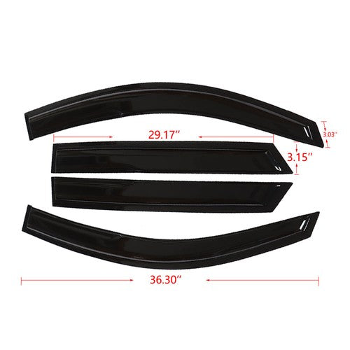 DURAFORCE For Hyundai Tucson Mugen Style 4x 2016-2021 Window Visors Sun Rain Guard Vent