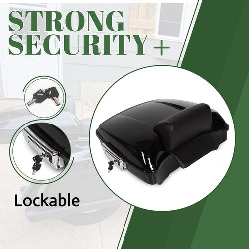 DURAFORCE Razor Trunk Pack Backrest Mount Rack For Harley Touring Road King 1997-2008