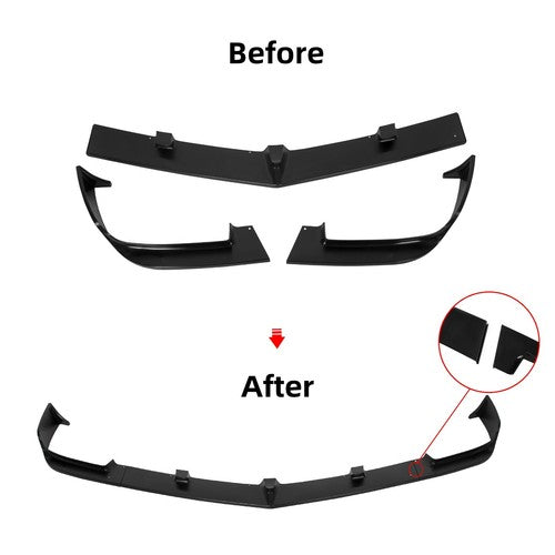 DURAFORCE 3Pcs Front Bumper Lip Spoiler Splitter For Chevrolet Camaro V8 SS 2010-2013
