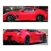 DURAFORCE FRP Unpainted Side Skirts Rocker Panel Left+Right for Nissan 370Z Z34 2009-2020