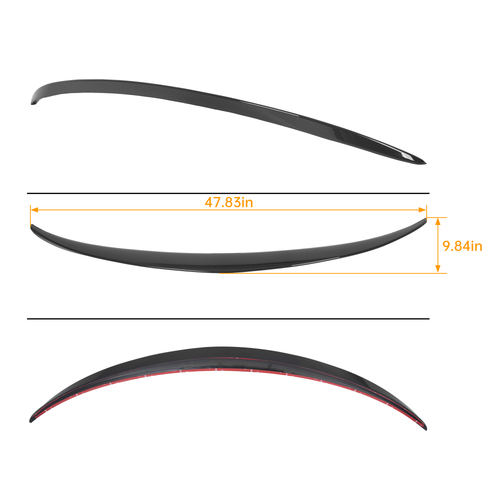 Glossy Trunk Spoiler Lip For Mercedes C Class W205 2015 2022 C300 C63 C43 AMG