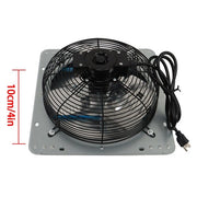DURAFORCE Aluminum 12" Wall Mounted Shutter Exhaust Fan With 1.65 Meters Power Cord Kit