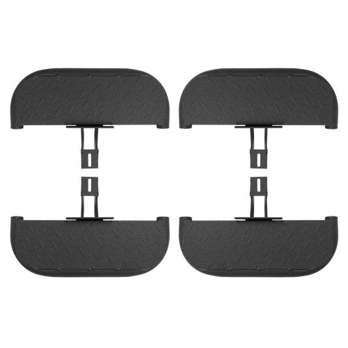 4Pcs Running Boards Side Hood Steps for 2007 2018 Jeep Wrangler JK Steel 4Dr