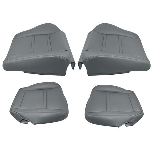 DURAFORCE Leather FIT For Toyota Land Cruiser 1990-97 Driver & Passenger Seat Cover Gray