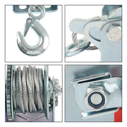 DURAFORCE 600 lbs Steel Cable Hand Winch Crank Gear Winch Atv Boat Trailer Heavy Duty