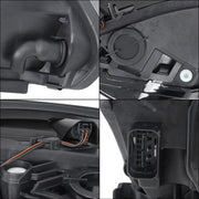 DURAFORCE Right+Left Black Halogen Clear Headlight Assembly For BMW 528i 2008 2009 2010