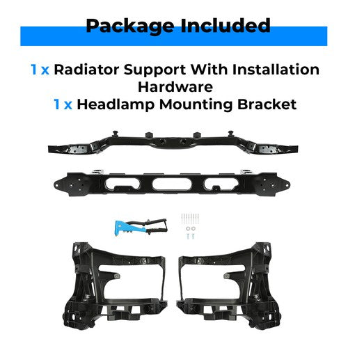 Front Radiator Support For 2014 2018 Ram 1500 Pickup LH RH Headlight Bracket
