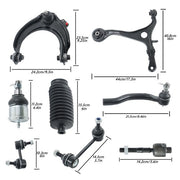 DURAFORCE 16Pc Suspension Kit Front Lower Upper Control Arm Set For Acura TL 2004-2006