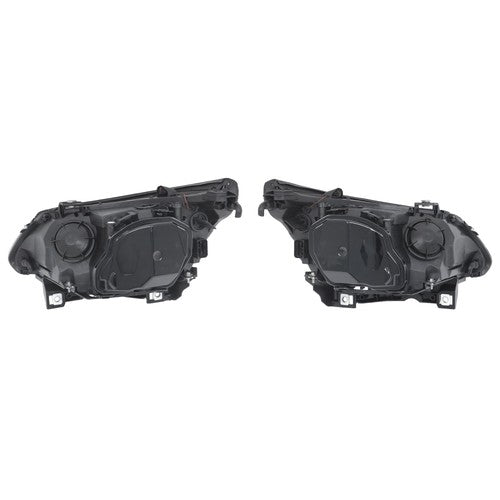 DURAFORCE Right+Left Black Halogen Clear Headlight Assembly For BMW 528i 2008 2009 2010