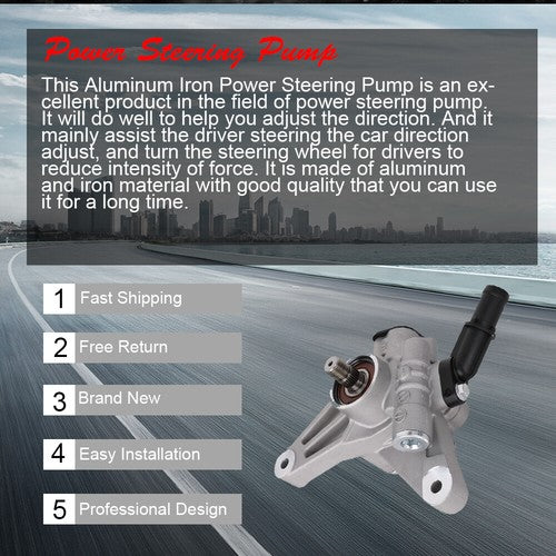 DURAFORCE 56110PVJA01 Power Steering Pump For Honda Pilot Odyssey For Accord Acura MDX