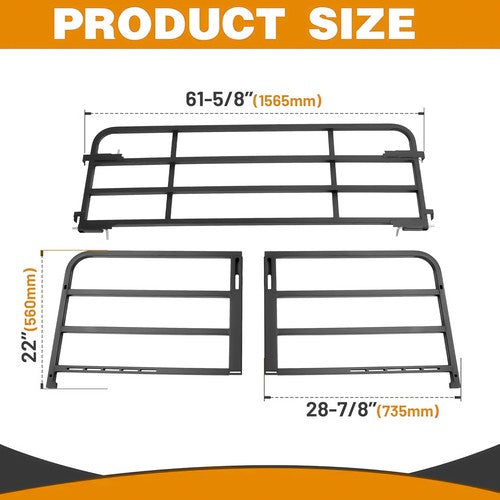 DURAFORCE Sun Shield Tuff Top Tractor Canopy For ROPS 52" X 52" - Orange