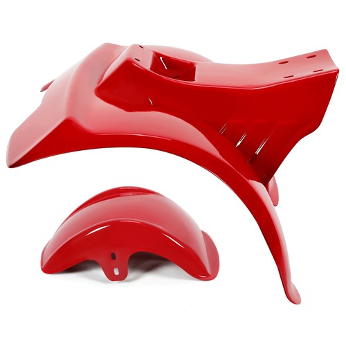 Front and Rear Fender Kit Red Plastic for Honda ATC70 1978 to 1985