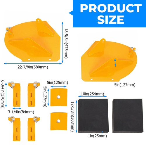 Snow Plow Extensions Add 20 for Meyer Western Boss Extenders PRO Wings Yellow
