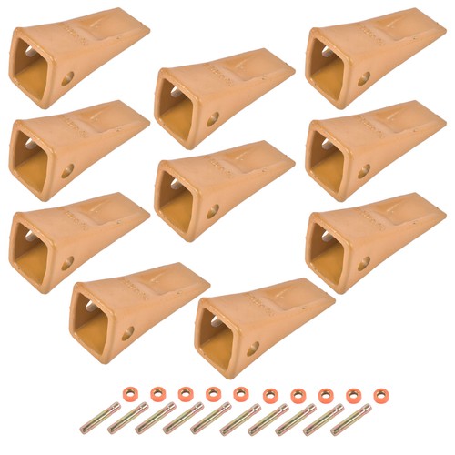 DURAFORCE 10 Sets 1U3202 Digging Bucket Teeth with Pins 8E6208 & Retainers 8E6209 for J200