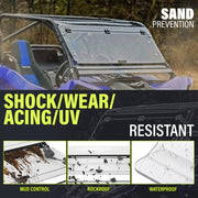 DURAFORCE Heavy Duty Scratch Resistant Flip Windshield for Yamaha YXZ (2019+)