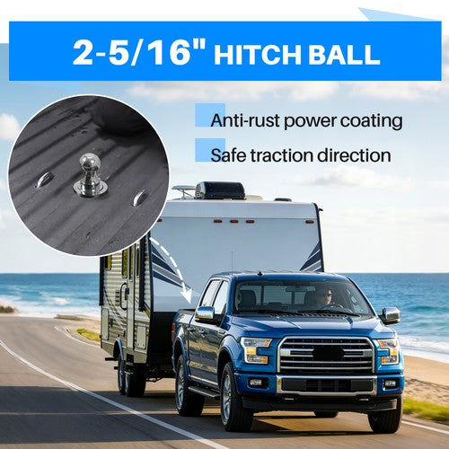 30 Thousand Pound Double Lock Under Bed Gooseneck Trailer Hitch for 2015-2020 Ford F150
