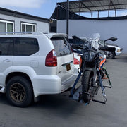 DURAFORCE Motorcycle Carrier Hitch Mount Dirt Bike Rack 2inch Trailer Scooter Hauler Ramp