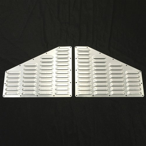 2Pcs Silver Hood Louver Alum Vent Panels Kit for Jeep XJ Cherokee 1984 2001