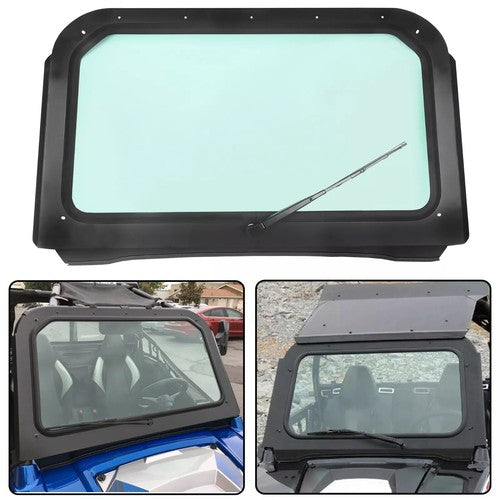 DURAFORCE For 2008-2014 Polaris RZR 570, 800, XP 900 Full Glass Windshield w/ Wiper Black