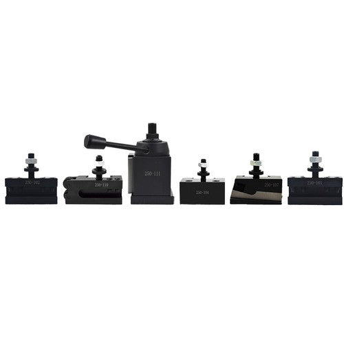 DURAFORCE 6Pcs 6- 12" AXA 250-111 Wedge Type Quick Change Tool Post Holder Set For Lathe
