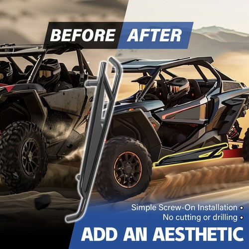 Rock Sliders Tree Kicker Side Nerf Bar For Can Am Maverick X3 2017 2025 2 Seater