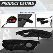 DURAFORCE LED DRL Fog Lights Bezel Cover Lamp w/Wire harness switch For 2009-2012 Audi Q5