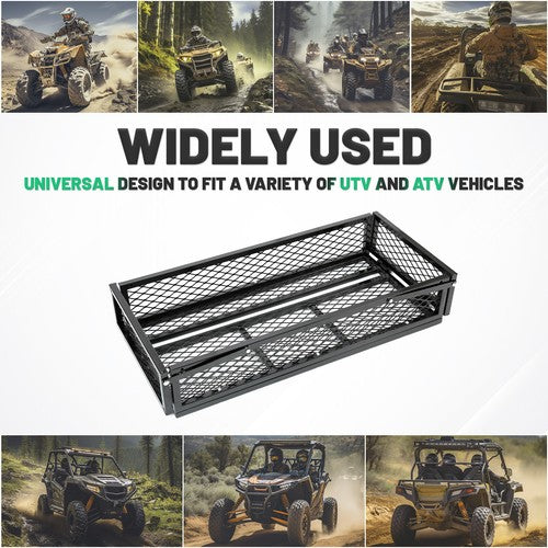 DURAFORCE Universal For ATV Front&Rear Drop Cargo Basket Rack Storage Carrier Hauler 2 PCS