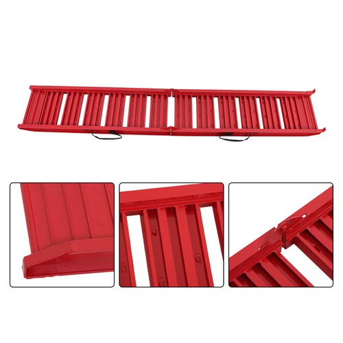 DURAFORCE 72 × 11.6 550 lbs Red Motorcycle Loading Ramp For ATV Motorcycle Truck -US-