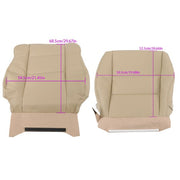 DURAFORCE Front Driver&Passenger Perforated Cortical Cover Tan New For Acura RDX 2007-2012