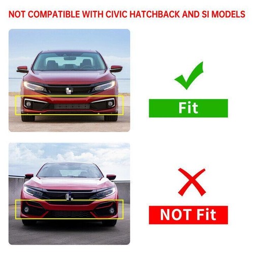 Front Grille for Honda Civic 2019-2021 2020 Coupe Sedan Type R Style Black Mesh