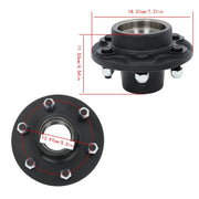 DURAFORCE 1 Set 6-Lug 5.5"Wheel Hub Kit & Round #42 Spindle with Bearing Kit -8 Pieces/Set