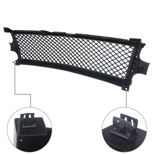 DURAFORCE ABS Plastic Black Front Bumper Grille New Fit For Chevrolet Silverado 1999-2002