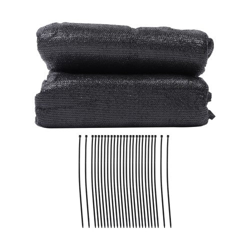 DURAFORCE Garden Privacy Fence Heavy Duty 5ft X 50ft Barrier Net With Zip Ties Black