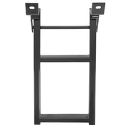 DURAFORCE Truck Bed Step 2-Rung Retractable Tailgate Ladder Heavy Duty W/L-Shaped Bracket